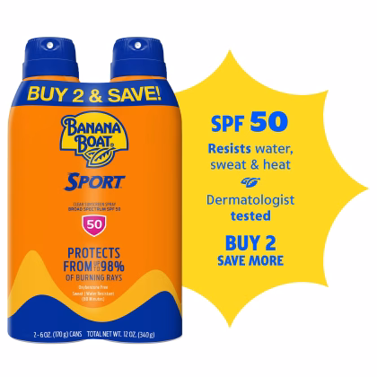banana boat sport ultra - Xịt chống nắng Banana Boat Sport Ultra Sunscreen Spray SPF50 170g x2 chai