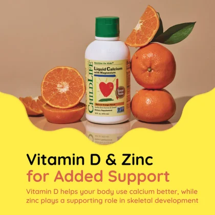 siro canxi cho bé - Siro Bổ Sung canxi và magie ChildLife - Liquid Calcium with Magnesium 473ml