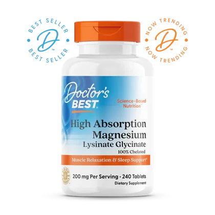 Doctor's Best Magnesium - Viên uống Magnesium Lysinate Glycinate Doctor’s Best 240 viên - Hỗ trợ thư giãn cơ, ngủ ngon, giảm chuột rút, magie dễ hấp thụ