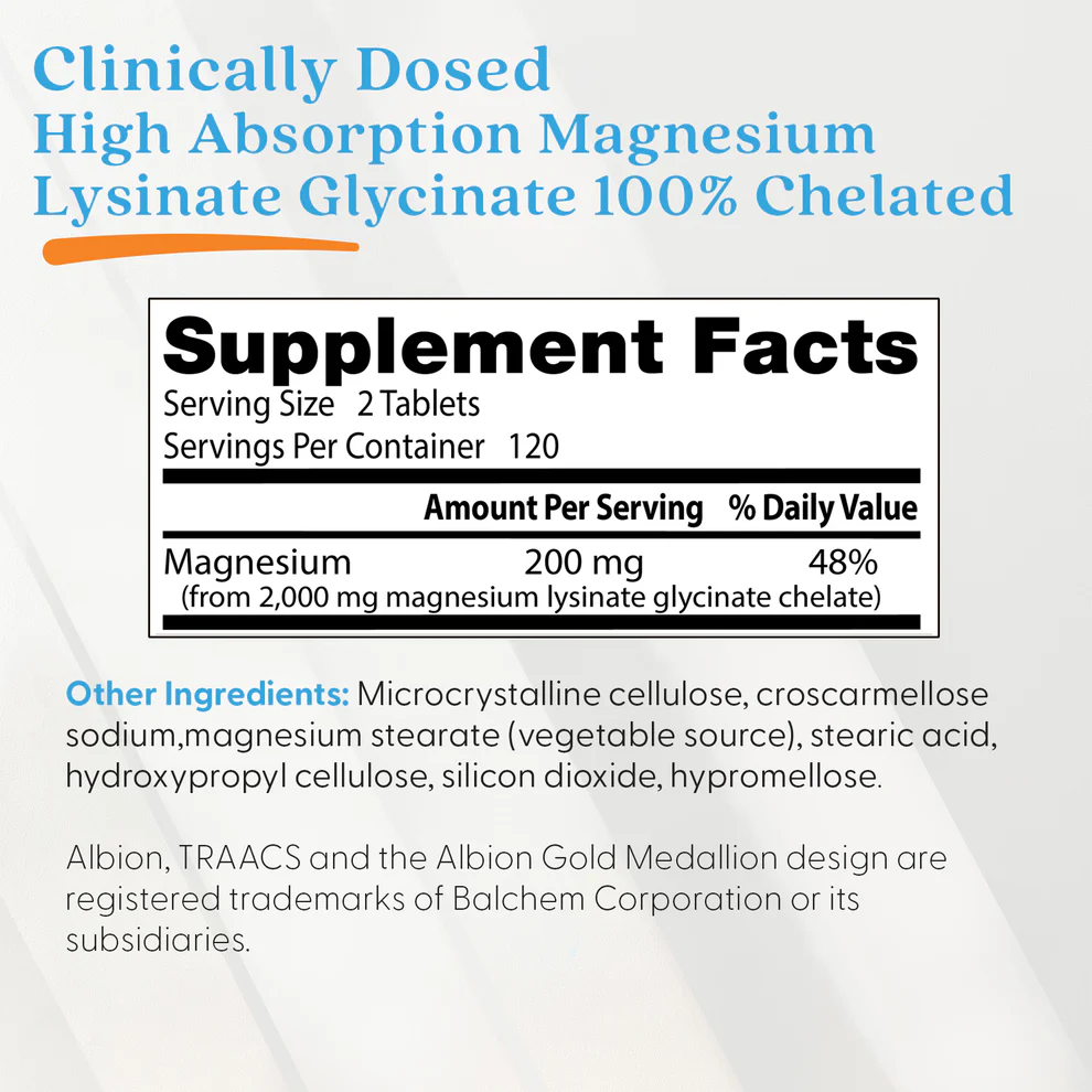 Doctor's Best Magnesium - Viên uống Magnesium Lysinate Glycinate Doctor’s Best 240 viên - Hỗ trợ thư giãn cơ, ngủ ngon, giảm chuột rút, magie dễ hấp thụ
