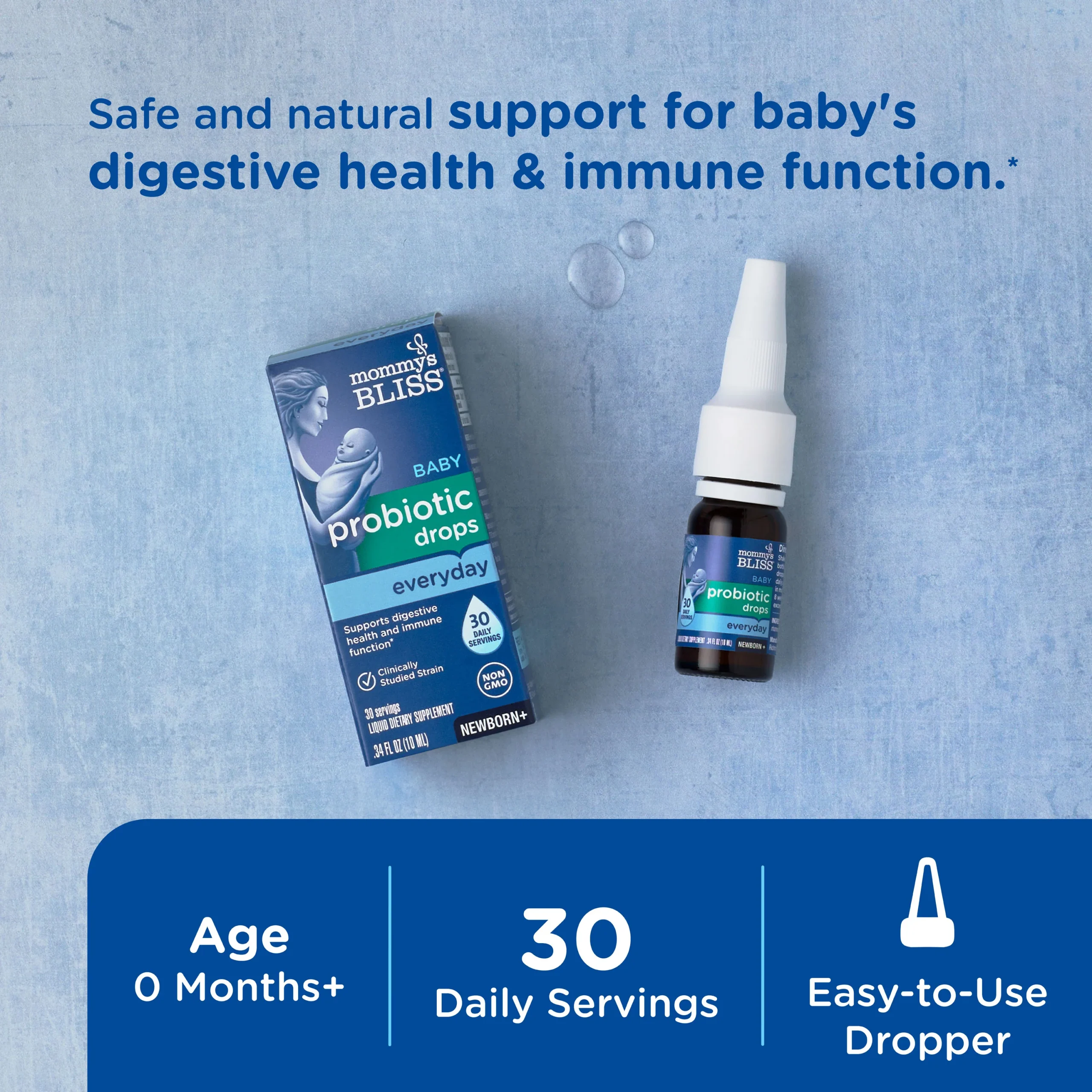 men vi sinh cho bé - Men Vi Sinh Mommy’s Bliss Baby Probiotic Drops Giảm Đầy Hơi Và Táo Bón 10ml
