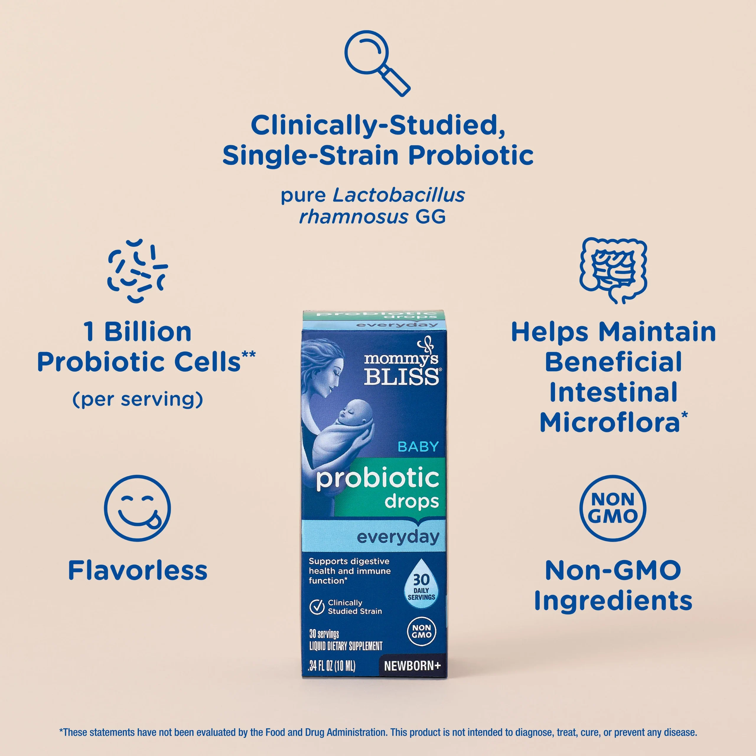 men vi sinh cho bé - Men Vi Sinh Mommy’s Bliss Baby Probiotic Drops Giảm Đầy Hơi Và Táo Bón 10ml