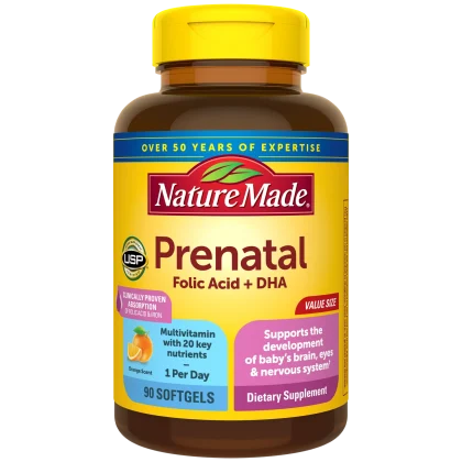 vitamin bau - Vitamin Tổng Hợp Nature Made Prenatal Folic Acid + DHA 150 Viên - Hỗ Trợ Sức Khỏe Thai Kỳ và Phát Triển Thai Nhi
