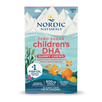 keo deo DHA cho be - Kẹo dẻo DHA Gummy Chews Nordic Naturals 30 viên - Hỗ trợ phát triển trí não và thị giác cho trẻ từ 3 tuổi trở lên