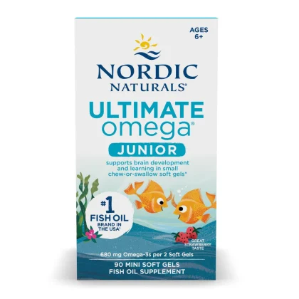 Ultimate Omega Junior - Viên Uống Bổ Sung Omega-3 Nordic Naturals Ultimate Omega Junior 680mg - Phát Triển Trí Não Cho Trẻ Em, 120 Viên Mỹ